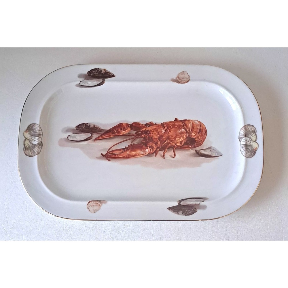 Vintage JKW Bavaria West Germany Lobster Serving Platter 15" X 10" - Picture 6 of 9